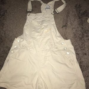 Tan overalls short